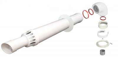 Комплект коаксиальный DR Thermo (Ф60/100) 1,0 м антилёд. Универсальный(К-1,0)